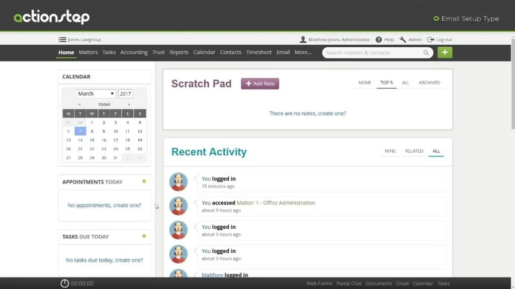 Actionstep Legal Software